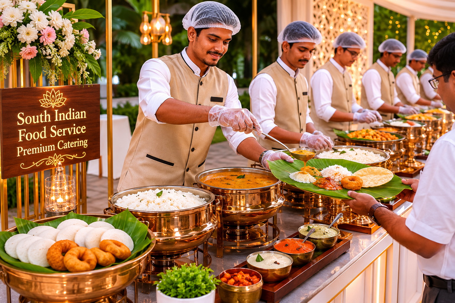 South Indian pure-veg catering food counter