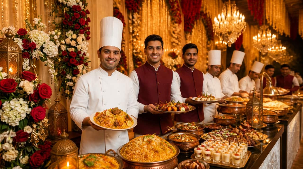 Elegant catering presentation